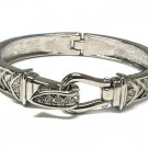 Beautiful Austrian Crystal Hinged Bangle Bracelet - FREE SHIPPING