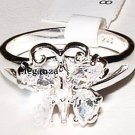 Elegant Sterling Silver CZ Butterfly Ring Size 10 - FREE SHIPPING