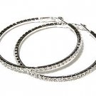 Huge Austrian Crystal Hoop Earrings - FREE SHIPPING