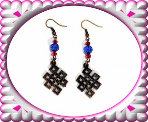 Celtic Compass Knot of Infinity earring's  kabbalah NEW