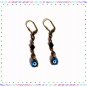 JUDAICA KABBALAH EVIL EYE CHARM EARRINGS RARE HAMSA Y