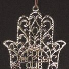 Big Silver Hamsa -  Evil Eye , God bless our home