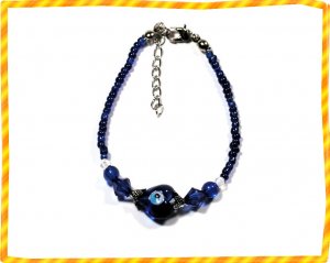 BLUE STRING MADDONA KABBALAH BRACELET EVIL EYE HAMSA B
