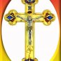 New Wood Crystal Jesus Wall Cross Holy Land Christian D