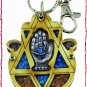 NEW Luck  Wood Success Key chain Hamsa from Holy Land A