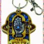 NEW Wood Luck Success Key chain Hamsa from Holy Land D