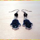 KABBALAH JUDAICA EVIL EYE CHARM EARRINGS RARE HAMSA D