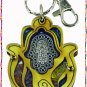 NEW Wood Luck Success Key chain Hamsa from Holy Land B