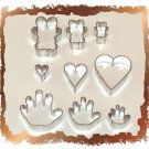 9 Cutters Set For  Cake decorating Sugarcraft Fondant !