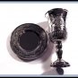 New Silver Nickel Kiddush Shabbat Cup and Tray Judaica