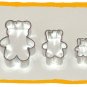 3 Set Metal Cutters Teddy Bear Cake Sugarcraft Fondant