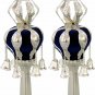 NEW RIMONIM FOR TORAH 29 cm / 11.4 "  DARK BLUE Finials