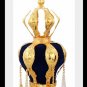 Gold RIMONIM FOR TORAH 29 cm/11.4 " DARK BLUE Finials