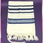 JEWISH BLUE/SILVER TALLIT TALIT  WOOL PRAYER SHAWL S=45