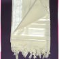 JEWISH WHITE/SILVER WOOL TALLIT TALIT PRAYER SHAWL S=60