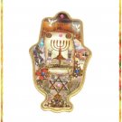 Big Painted Wood Hamsa   Evil Eye  Menorah , new !