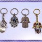 4 SILVER HAMSA KABBALAH EVIL EYE KEY CHAIN , Prayer