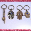 6 SILVER HAMSA KABBALAH EVIL EYE KEY CHAIN – Prayer