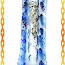 New 7 " Glass  Mezuzah judaica Israel Torah Doorpost A