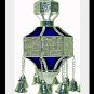 NEW Finials RIMONIM FOR TORAH 29 cm / 11.4 " DARK BLUE