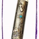 New 6 " Metal Mezuzah judaica Israel Torah Doorpost R