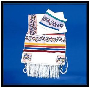 NEW JEWISH MAGEN DAVID TALLIT PRAYER SHAWL S=18 JUDAICA