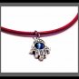 NEW Red Leather String Bracelet HAMSA Charms Kabbalah F