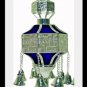 Finials RIMONIM FOR TORAH 29 cm / 11.4 " DARK BLUE NEW