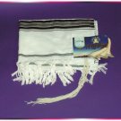 JEWISH BLACK/SILVER TALIT TALLIT PRAYER SHAWL S=55