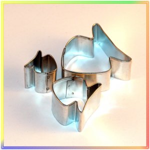 3 Metal Fish Cutters Cake Sugarcraft Fondant Set NEW