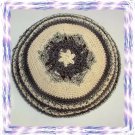 GOLD MAGEN DAVID Knitted Yarmulke Kipa Kippa Yarmulka