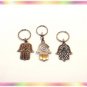 3 SILVER HAMSA KABBALAH EVIL EYE KEY CHAIN &acirc;�� Prayer 6