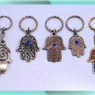 5 SILVER HAMSA KABBALAH EVIL EYE KEY CHAIN , Prayer B1