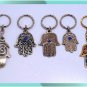 5 SILVER HAMSA KABBALAH EVIL EYE KEY CHAIN  Prayer 1