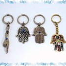 4 SILVER HAMSA KABBALAH EVIL EYE KEY CHAIN , Prayer 2