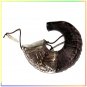 New Judaica Oil 13" Anointing Silver Rams Shofar