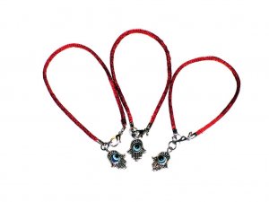 3 MADDONA RED STRING EVIL EYE HAMSA KABBALAH BRACELET A