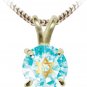 Blue 24 Kt Gold Pendant With Nanno Imprint -Shma Israel