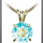 Blue 24 Kt Gold Pendant With Nanno Imprint -Shma Israel