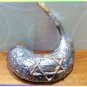 Unique Silver-plated 26" Rams Horn Shofar Judaica Rare