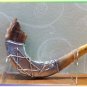 Unique Silver-plated Moroccan 18.5" Rams Shofar Judaica