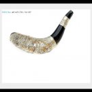 Special New Silver Rams Horn Shofar 40 to 45 Cm Plus Bag Judaica Israel Kosher !