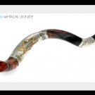 Amazing Silver-plated 24" to 28" Yemenite Shofar Kudu Judaica Plus Bag - Israel