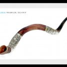 Amazing Silver-plated 35" to 39" Yemenite Shofar Kudu Judaica Plus Bag - Israel