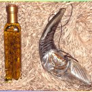 Set - Oil 13" Anointing Silver Rams Shofar Plus Bottle Of Oil In Wooden Gift Box