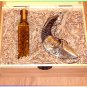 New Oil 13" Anointing Silver Rams Shofar Plus Bottle Of Oil In Wooden Gift Box