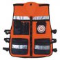 Spacial High Visibility Neon Orange Zipper Safety Vest with Reflective Strips