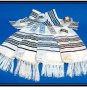 Best CHAIN JEWISH TALLIT PRAYER SHAWL S24 JUDAICA ISRAEL