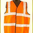 New Israeli High Visibility Neon Orange Safety Vest with Reflective Strips-IDF