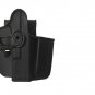 IMI BLACK Polymer Retention Holster + Integrated Magazine Pouch Compatible with Glock 28 Gen 4